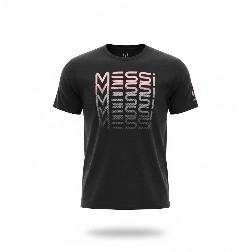 Messi Collection Graphic T-Shirt Men XL Black Pink Soccer Sportswear Gorpcore